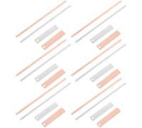 YARNOW 40pcs Copper Zinc Electrode Strips Set for Chemistry Class Experiments Copper and Zinc Plates Compatible with LED Bulbs and Alligator Clips, School Science Supplies