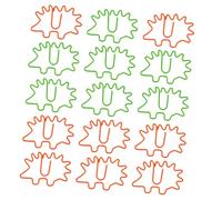 YARNOW 40pcs Cute Creative Shaped Small Metal Paper Clips for Organizing Papers in Office Or Souvenirs for Birthdays, Easy to Clamp with Decorative Green and Orange Colours