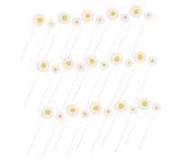 YARNOW 40pcs Daisy Cake Toppers Lightweight Floral Cupcake Picks for Birthday Shower Autumn Party Decorations Multipurpose Flower Cake Inserts