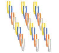 YARNOW 40PCS Plastic Tweezers for Lightweight Craft Tools in White Yellow Fine Motor Skill Development Sensory Sorting Nature Observation Science Learning