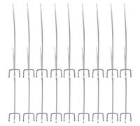 YARNOW 40pcs Silver Iron Door Back Hooks for Bathroom and Drawer Use No Drilling Required Full Use of Door Back Space for Hats and Keys