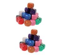 YARNOW 48 Pcs Acrylic Blank Dice Six Sided DIY Writing Game Props Lightweight Colorful Rounded Corner Unfinished Dice for Family Bonding and