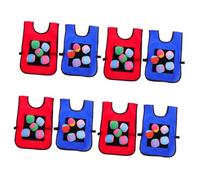 YARNOW 48 pcs Sticky Ball Vest with Soft Balls Cloth and Sponge Material Self Stick Front Surface for Tossing Games Enhances Motor and Social Skills Suitable for Boys and Random Color
