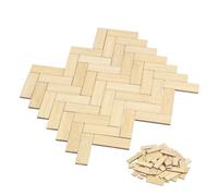 YARNOW 48Pcs Bamboo Wood Floor Boards for DIY Projects Compatible with Various Dollhouse Styles for Creative Home Assembly Versatile Miniature Building Accessories