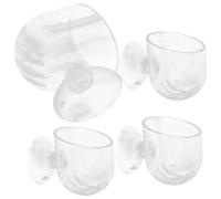 YARNOW 4pcs Acrylic Aquatic Plant Cups Fish Feeders with Holes at The Bottom Multiple Shapes Promote Fish Healthy Eating and Growth Freshwater Environment Tank Decoration
