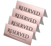 YARNOW 4pcs Acrylic Reservation Signs Elegant Sophisticated Table Tents with Markings Enhancing Ambiance for Wedding Event Restaurant Use