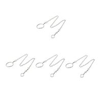 YARNOW 4pcs Bird Foot Chain for Parrots Stainless Steel Training Leash for Outdoor Ring Harness for Pet Birds Lightweight