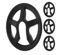 YARNOW 4pcs Black Bicycle Chainwheel Protector Cover, Plastic Bike Chain Guard with Easy Installation and Reduced Wind Resistance, Suitable for City Commutes and Outdoor Adventure Cycling