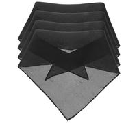 YARNOW 4pcs Black Polyester Dog Bandanas Set Washable and Wear-resistant Pet Dog Bandana Providing Comfort and Protection for Parties and Taking Pictures