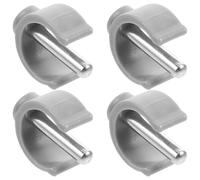 YARNOW 4pcs C-Shaped Buckle Clamp for Walking Sticks and Canes PP Iron Crutch Attachment Clips Easy Installation Safety Lock Replacement for Indoor Outdoor Walker Accessories