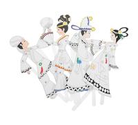 YARNOW 4pcs Chinese Traditional Shadow Puppet DIY Kit for Hand-coloring Character Craft to Enhance Family Bonding Develop Fine Motor Skills Cultural Learning