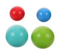 YARNOW 4pcs Croquet Assorted Color Wooden Balls for Backyard Play Durable Outdoor for Family Fun Summer Camp Activities Safe Easy Setup