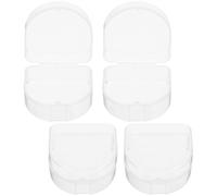 YARNOW 4pcs Dentures Cases for Soaking Teeth Holder and Gum Shields, Lightweight Pp Plastic Denture Containers Protecting from Damage, Simple Elegant Design for Home and Dining