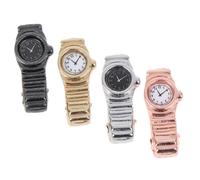 YARNOW 4pcs Doll House Model Girl Miniature Houses for Little Dollhouse Mini House Watches Decorative Watch Props Dolly House Watch Decorative Props Mini Doll Watches Alloy
