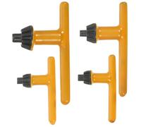 YARNOW 4pcs Drill Chuck Key Set for Electric Drills with High-Precision Steel and Rubber Handle, Multiple Sizes 20mm 16mm 13mm 10mm, Universal Replacement Tool for Pillar and Impact