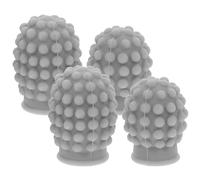 YARNOW 4pcs Drum Stick Caps Silicone Drumstick Mute Tips Lightweight Stylish Color Combinations Protect Drumstick Heads for Professional and Beginner Drummers Practice