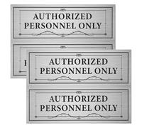YARNOW 4pcs Employee Only Sign Pvc Staff Access Stickers for Office Door and Wall, Waterproof Minimalist Workplace Access Plates, Easy to Apply and Remove for Restaurants and Public Areas