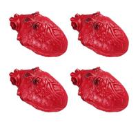 YARNOW 4pcs Fake Bloody Heart Halloween Creepy Scary Organ Prop Realistic Simulation Human Body Part For Horror-Themed Decorations Party Props