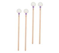 YARNOW 4pcs Felt Drum Mallets with Wooden Handle Comfortable Grip for Timpani Drum Kits Percussion Instruments Reliable Performance for Concerts Band Rehearsals