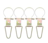 YARNOW 4pcs Fire Extinguisher Wall Mount Hooks with Triangular Iron Hanger, Universal Compatibility and Easy Mounting, Compact Style Holder for Powder and Water Extinguishers in Offices