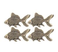 YARNOW 4pcs Fish Shape Cleaning Disk for Bird Baths - Natural Water Cleaner Accessory for Fountains - Brass Birdbath Water Bowl Purification Discs