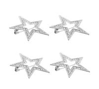 YARNOW 4pcs Five-pointed Star Brooch Pins for Women Men Zinc Alloy Rhinestone Lapel Corsage Secure Star Pin for Scarf Shawl Sweater Elegant Badge Accessories for Wedding Party Ceremony