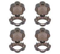 YARNOW 4pcs Gas Stove Knob Covers Childproof Safety Locks with Plastic Material, Easy to Install, Prevent Children from Turning Gas Knobs, for Kitchen Safety