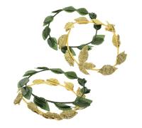 YARNOW 4pcs Gold Green Leaf Wreath Crown Lightweight Greek Crown Renaissance Headpiece for Women Comfortable Bridal Goddess Headband for Carnival Costume Parties