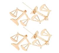 YARNOW 4Pcs Gold Libra Scales Brooch Set - Metal Lawyer Lapel Pin for Men'S Suit Collar, Statement Accessory for Formal Jackets, Business and Sport Coat Jewelry