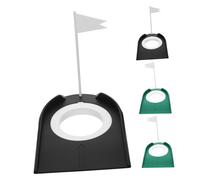 YARNOW 4pcs Golf Putting Cups with Flags Portable Indoor Outdoor Practice for Adults Garage Office Stable Base Accurate Stroke Correction Training Aid