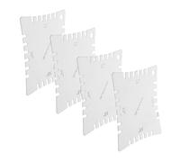 YARNOW 4pcs Guitar Measuring Tape Stainless Steel Radius Gauge Fingerboard Fretboard Measuring Tool for Guitar Setup and String Action