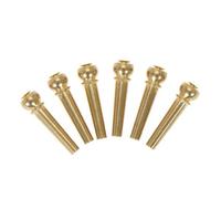 YARNOW 4pcs Guitar String Posts for Standard Acoustic Guitar Brass Material Replacement Bridge Pins