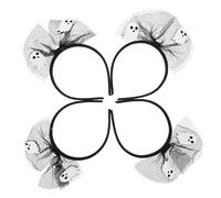 YARNOW 4pcs Halloween Ghost Hairband for Trick Treating Party Cosplay Costume Accessory Embellished Ghost Hair Clasp