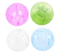 YARNOW 4pcs Hamster Exercise Balls for Small Pets Silent Running Mini Rolling for Hamsters and Chinchillas Interactive Indoor Fitness Accessories to Increase Activity and Promote