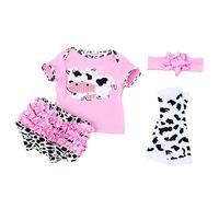 YARNOW 4pcs Handmade Doll Clothes Set for Dolls Material Easy to Dress for Stylish Pink Outfit for All Seasons