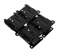 YARNOW 4pcs Heavy Duty Steel Folding Shelf Brackets with Self-Locking Hinges, Black Triangle Bench Bracket for DIY Desks and Small Apartments, Precision Manufactured Folding Furniture