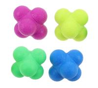 YARNOW 4pcs Hexagonal Reaction Balls for Hand Eye Coordination Training Dynamic Bounce Rubber Spheres for Agility Reflex and Speed Improvement Multisport Fitness Exercise for Adults