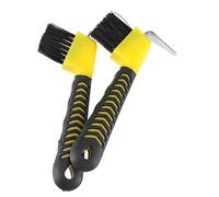YARNOW 4pcs Horse Hoof Cleaning Brush Professional Equestrian Horsehair Shoe Brush Stiff Bristles Poo Picker Random Color