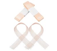 YARNOW 4pcs Invisible Ballet Shoe Ribbon Elastic Bands for Pointe Shoes in Pink Satin and Webbing, Preventing Slippage and Allowing Freedom for Pointe Movements, for Ballet Exam Practice