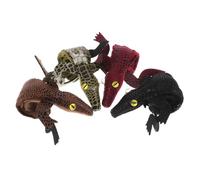 YARNOW 4Pcs Jungle Party Slap Bracelets Realistic Animal Design Comfortable Fit Halloween Trick Treat Accessories Fun Goodie Bag Stuffers