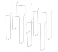 YARNOW 4pcs Metal Wall Shelf for Pegboard Display Storage | Modern Sleek Style, Easy Installation, White Finish, Space Saving Solution, Robust Construction