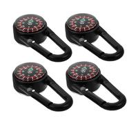 YARNOW 4pcs Mini Carabiner Compass Keychain Weatherproof Portable Navigation Tool for Hiking Camping Outdoor Survival Emergency Gear