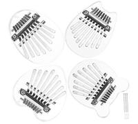 YARNOW 4pcs Mini Kalimba Key Thumb Pianos Beginner Cartoon Style Finger Piano Music Instruments for Boys and Girls Musical Playtime