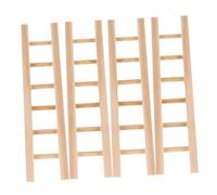 YARNOW 4pcs Miniature Wooden Ladders for Dollhouse Decor Authentic Step Ladder for DIY Craft Fairy Garden Photography Props Educational to Enhance Creativity and Spatial Skills