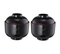 YARNOW 4pcs Miso Soup Bowl Lid Japanese Rice Bowl for Serving for Miso Soup Ramen and Desserts for Asian Cuisine