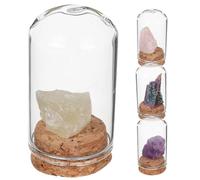 YARNOW 4Pcs Natural Crystal Mineral Specimen with Dome Amethyst Cluster Rough Stones for Home Decoration Science Kit Healing Tumble Cabbing