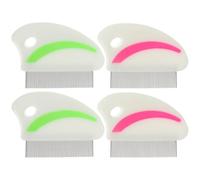 YARNOW 4pcs Pet Flea Removal Comb Stainless Steel Pp Close Teeth Spacing Efficient Cleaning Red and Green Each 2pcs Great Gift for Cats and Dogs Assorted style
