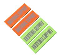 YARNOW 4pcs Pet Harness Patch Reflective Patch Wear-Resistant Nylon Creative Design Interesting English Words Design for Outdoor Activities Dog Pet