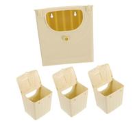 YARNOW 4pcs Plastic Bird Nest Boxes Abs Material Multifunctional Design Easy Installation Beige Parrot Budgie Breeding House for Bird Breeding Supplies