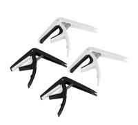 YARNOW 4pcs Plastic Guitar Capos Tone Modifiers for Classical and Acoustic Guitars Durable and Lightweight Clamp for Easy Use Black White Colors Included